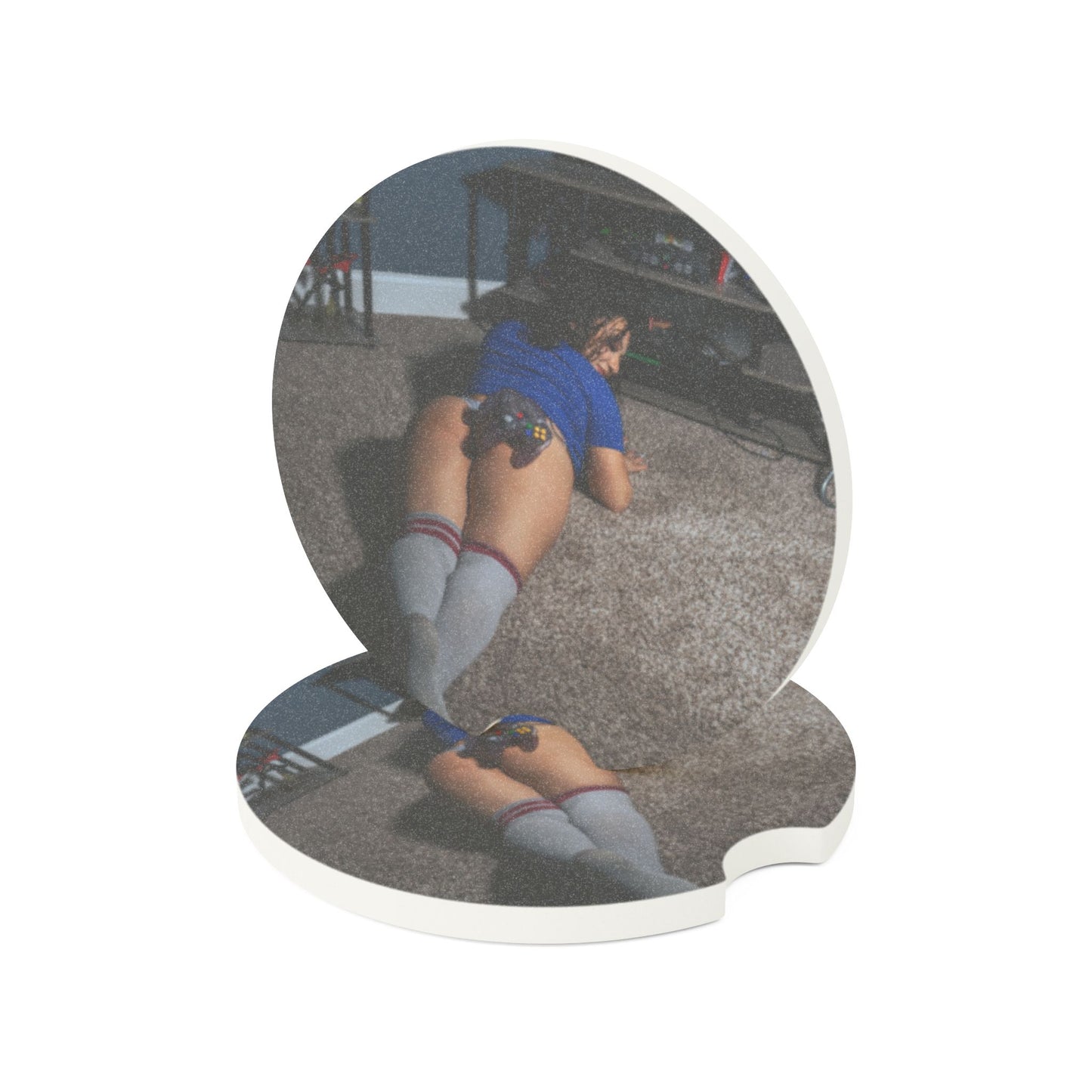 90s Sexy Gamer Car Cup Coaster