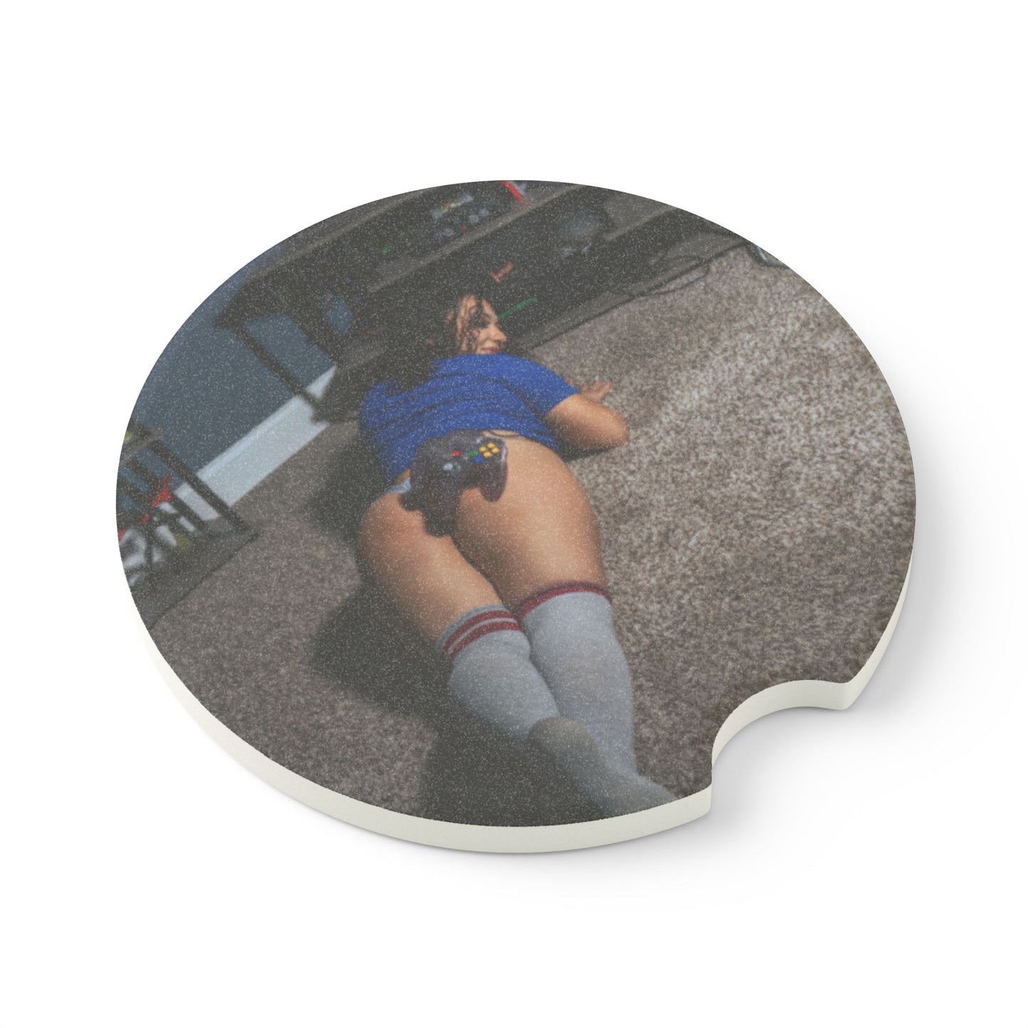 90s Sexy Gamer Car Cup Coaster