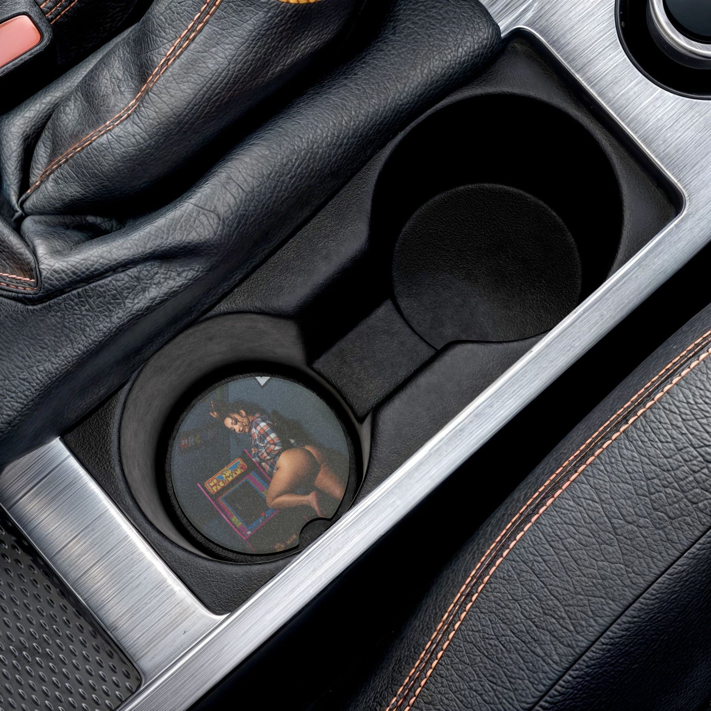 Stylish Soapstone Car Coaster, Unique Car Accessory, Gift for Car Lovers, Decorate Your Vehicle, Functional Drink Holder
